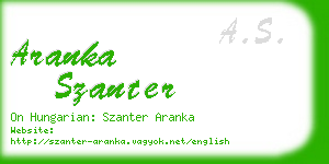 aranka szanter business card